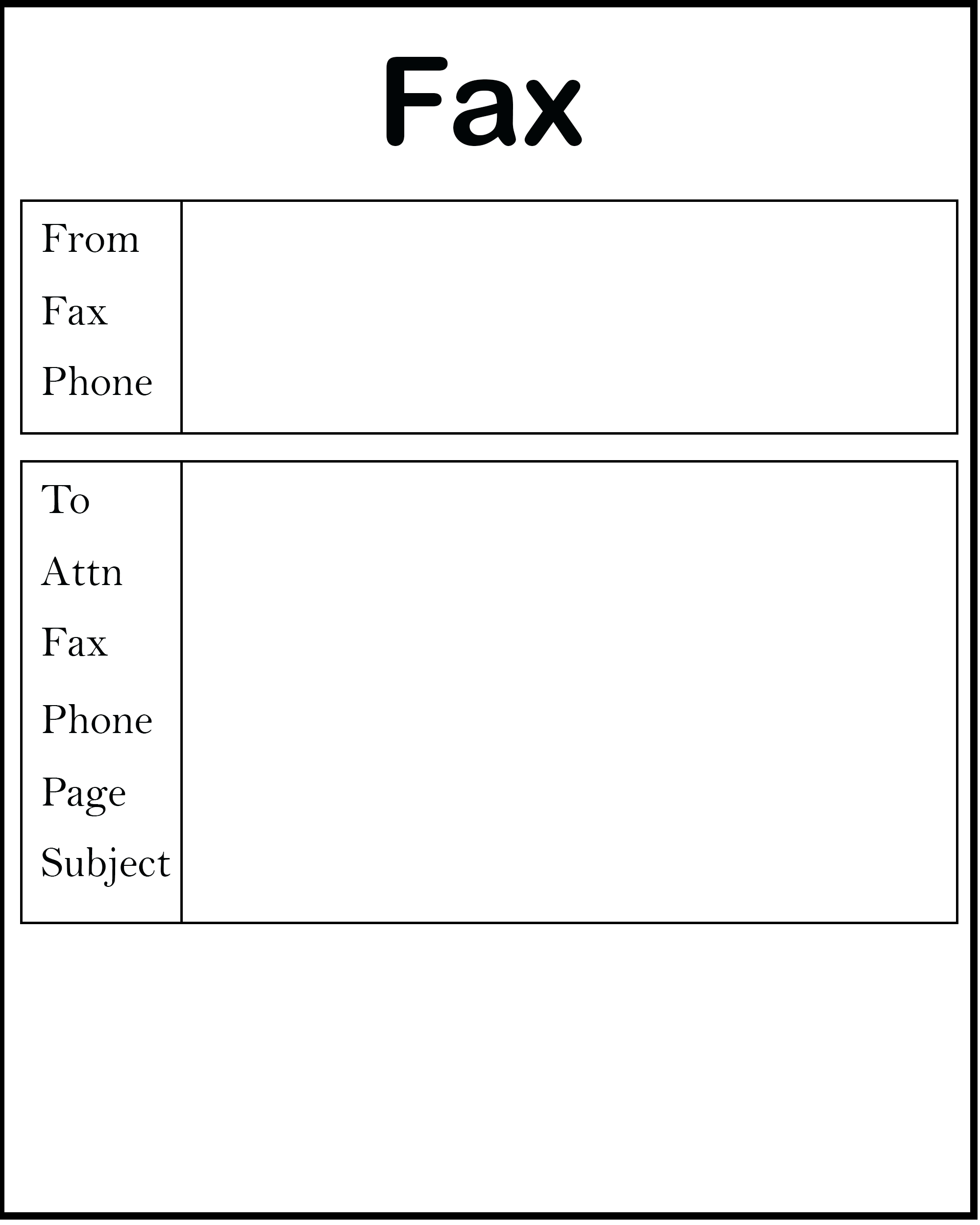 Fax Cover Sheet Google Docs Template