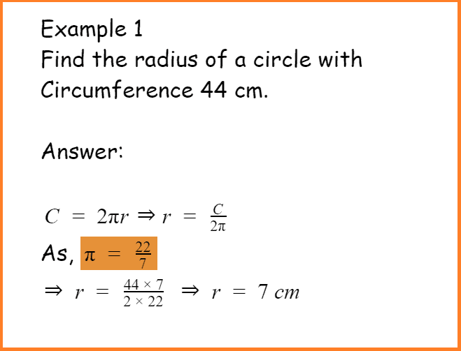 find radius of circle