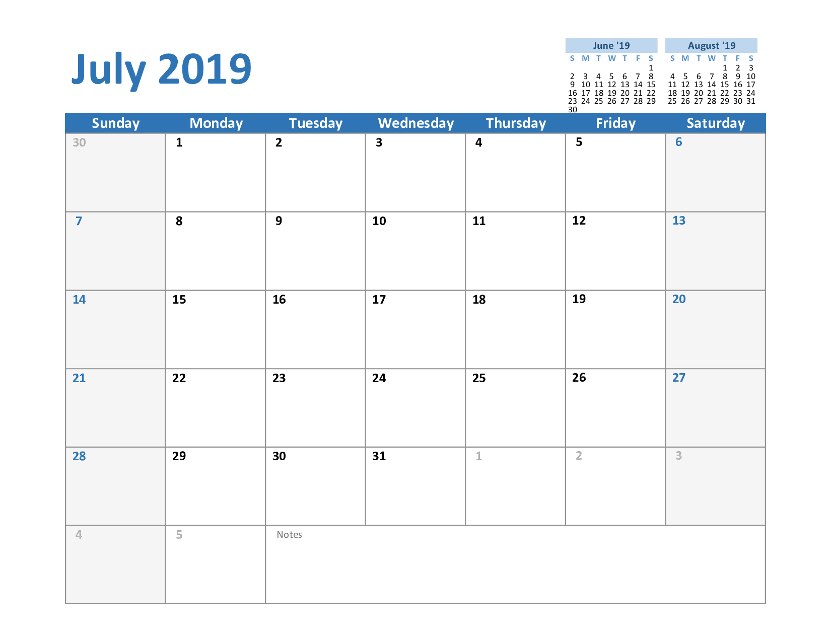 July 2020 PrintableCalendar 