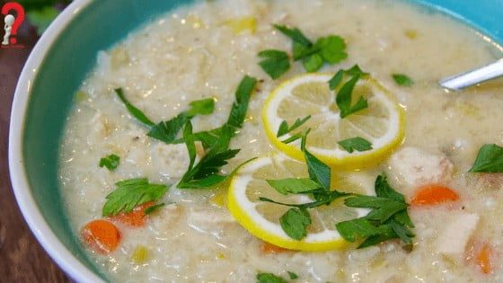 Lemon Rice Soup With Chicken