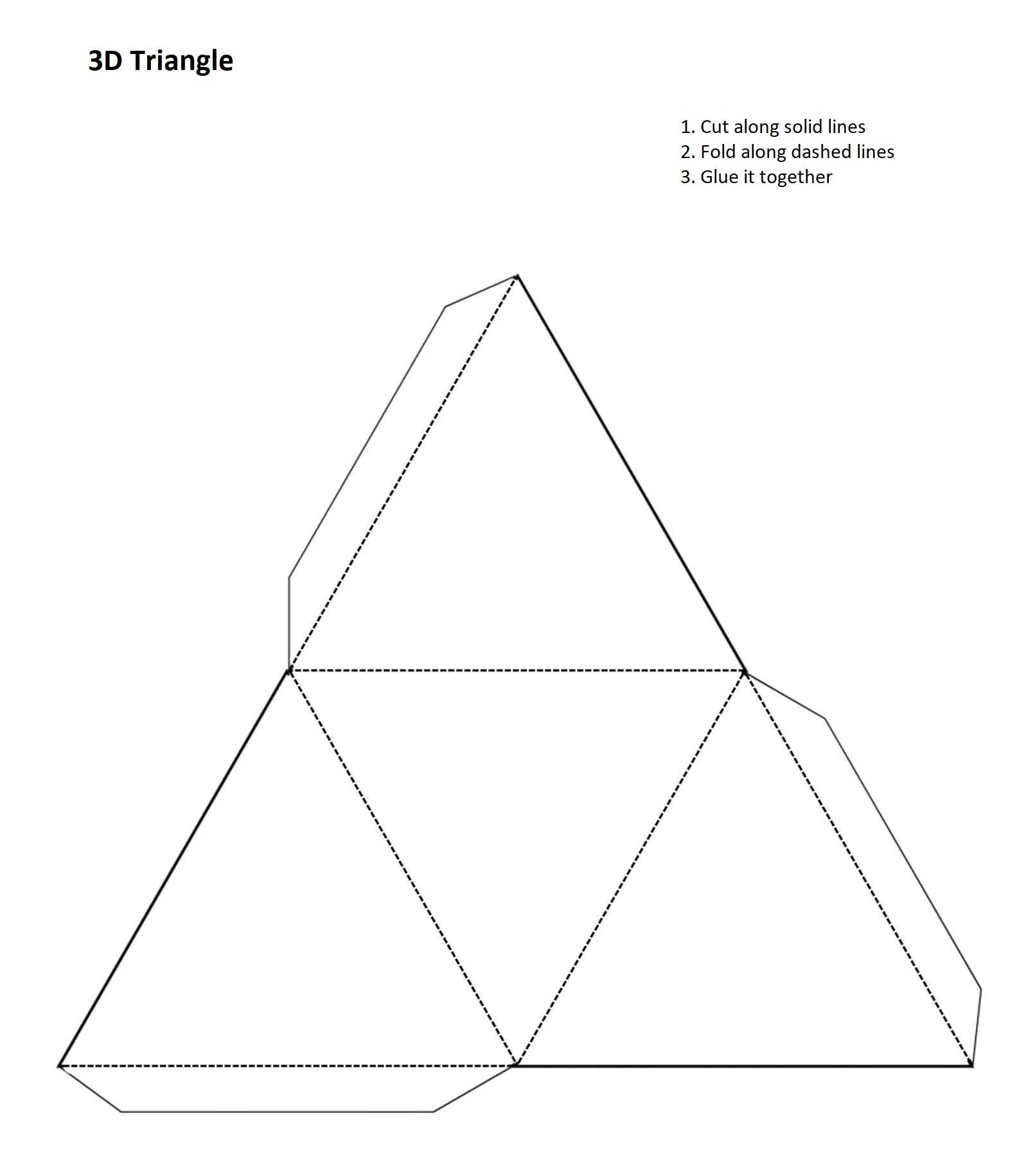 5+ Free Printable Blank Triangle Template 14 Triangle 3D Template