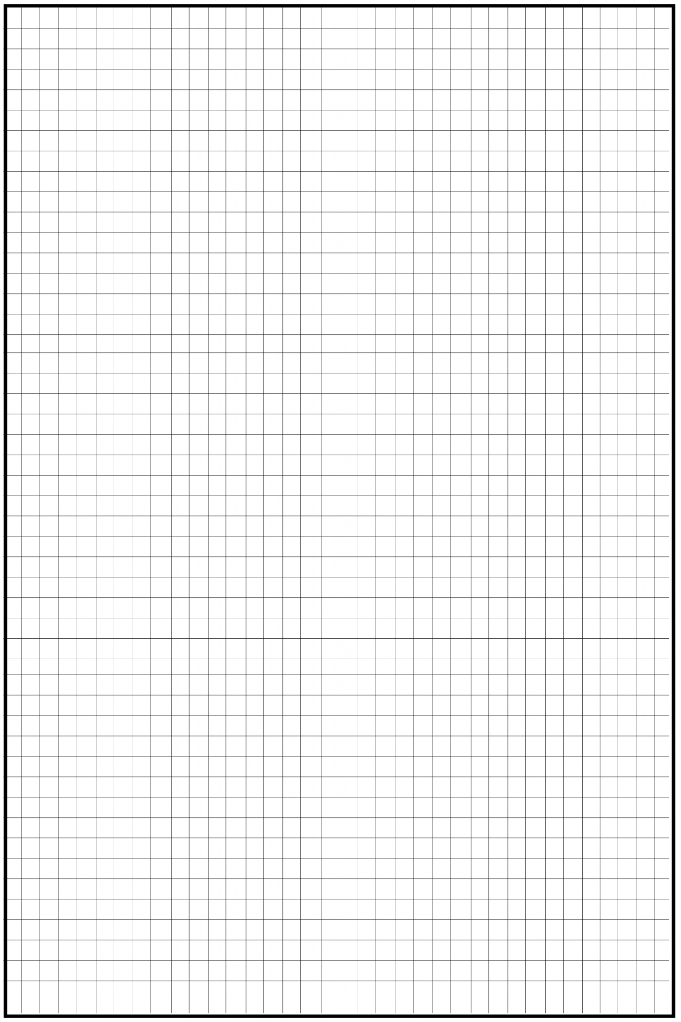 Large Graph Paper Printable PDF