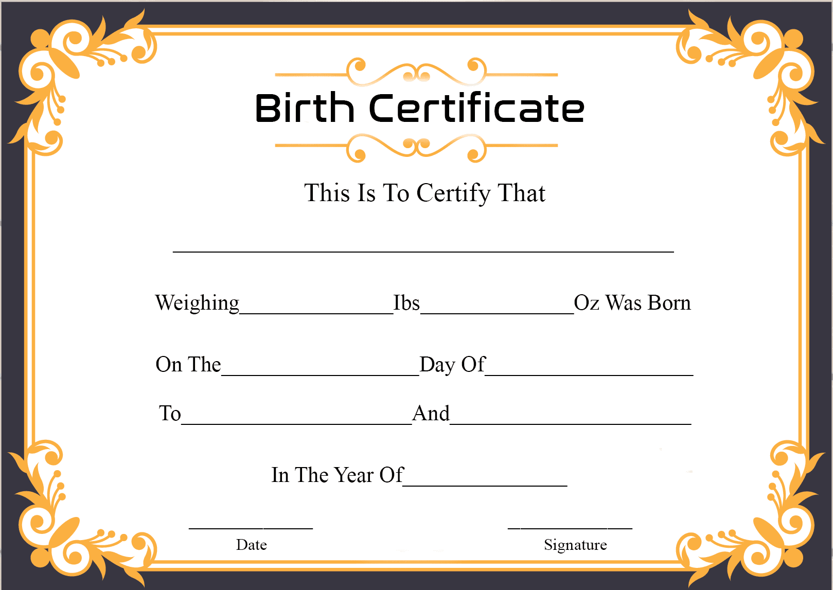 5 Printable Birth Certificate Templates How To Use Them HowToWiki