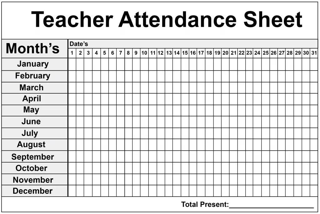 Daily Monthly Employee Attendance Sheet Template Free Howtowiki