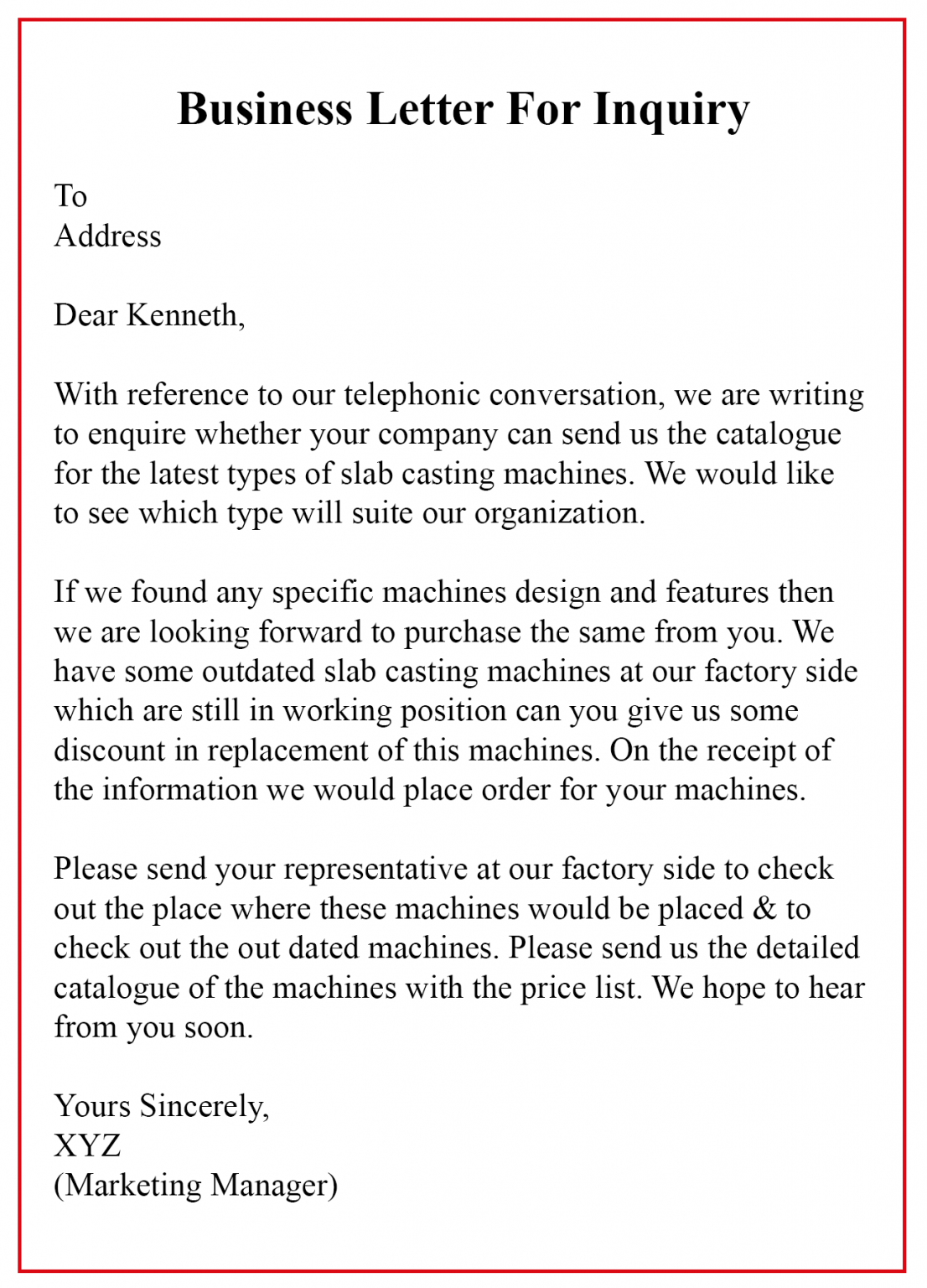Top Tips To Write Business Letter For Inquiry Business Inquiry 