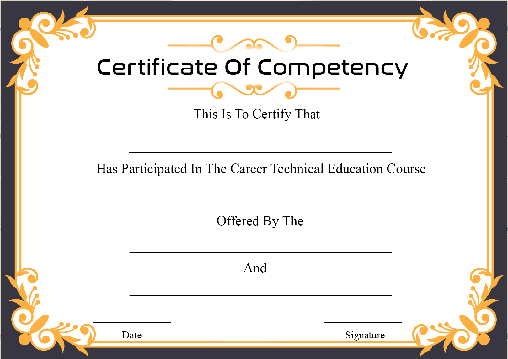 Government Certificate Of Competency