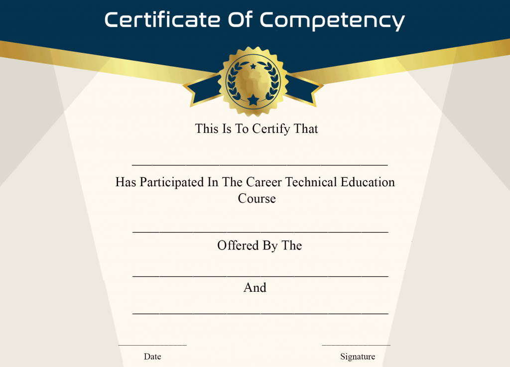 Government Certificate Of Competency Templates Samples HowToWiki