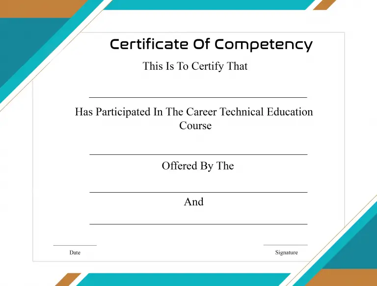 Government Certificate of Competency Templates & Samples | HowToWiki