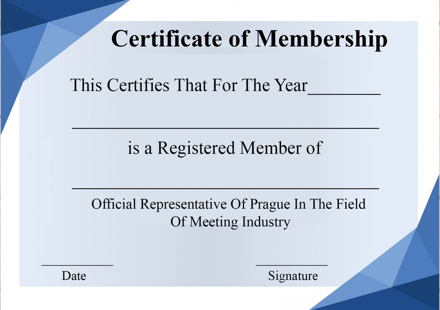 5+ Free Printable Certificate Of Membership Template Download | HowToWiki