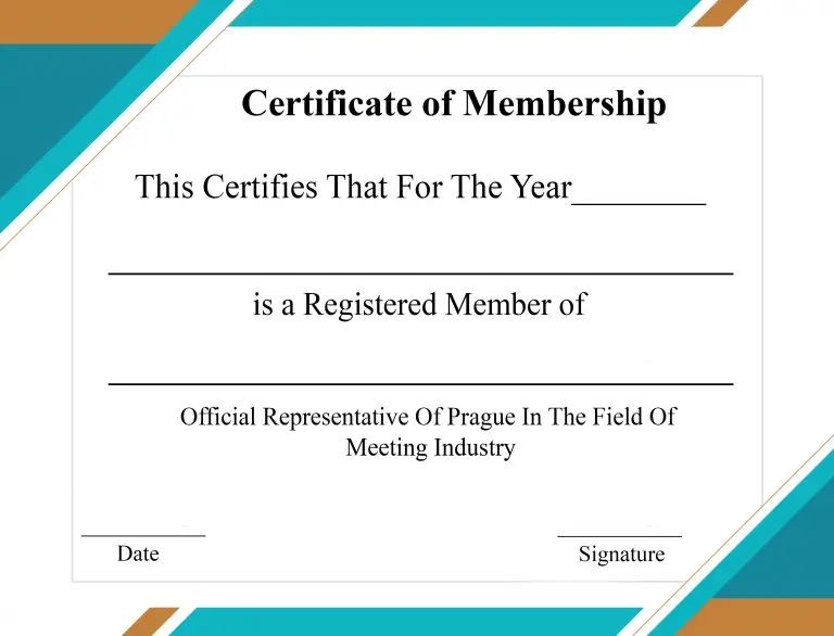 5+ Free Printable Certificate Of Membership Template Download | HowToWiki