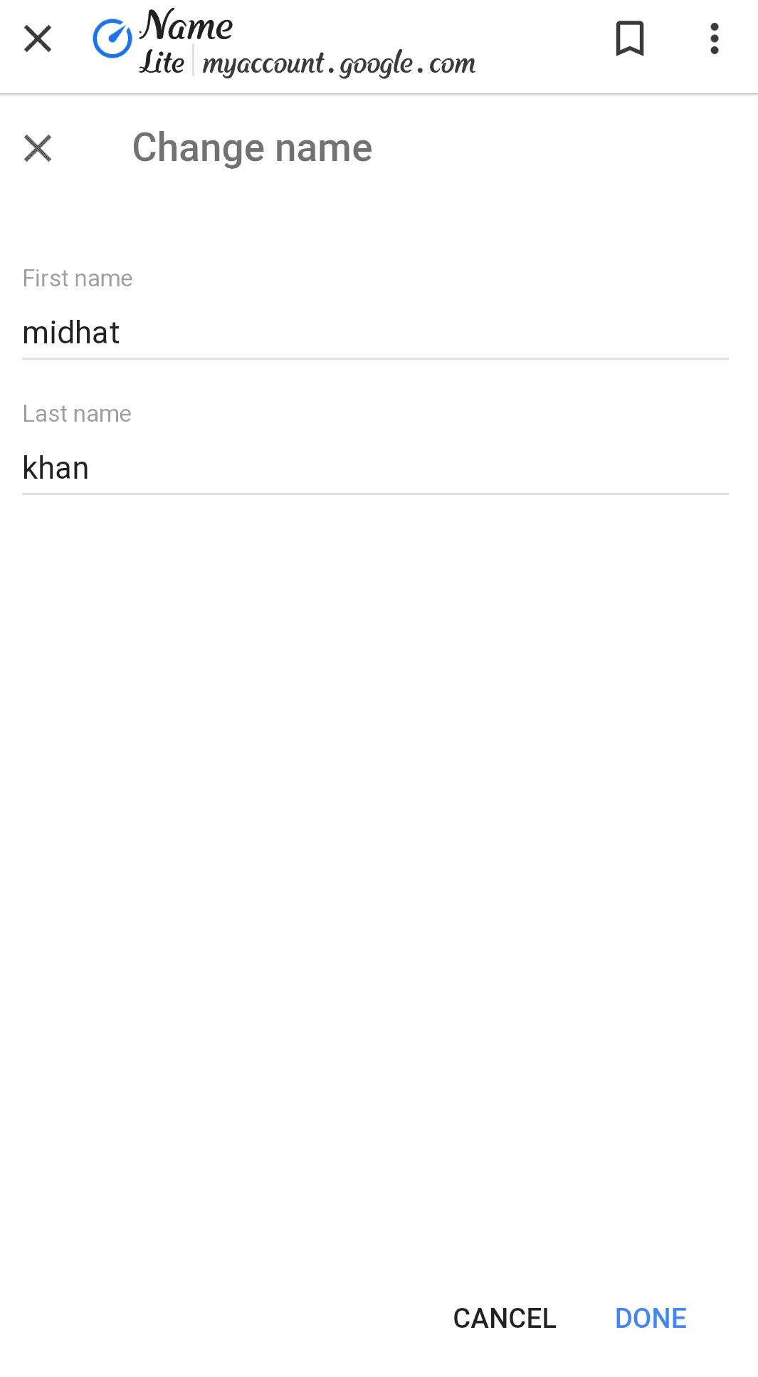 Google Username on Android