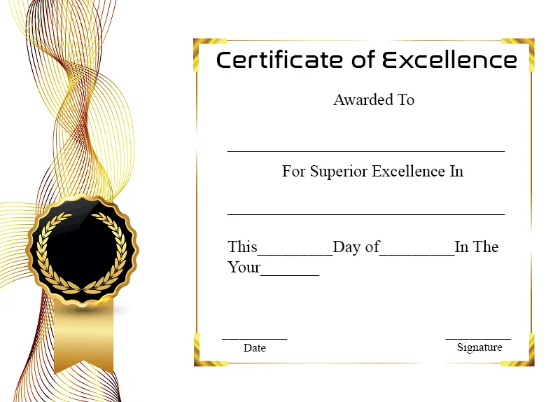 Certificate of Excellence