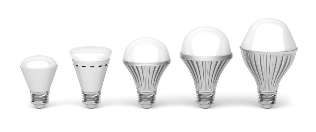 Different types of LED light bulbs