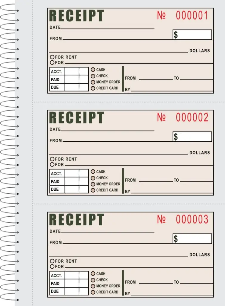 How To Fill Out A Receipt Book 2