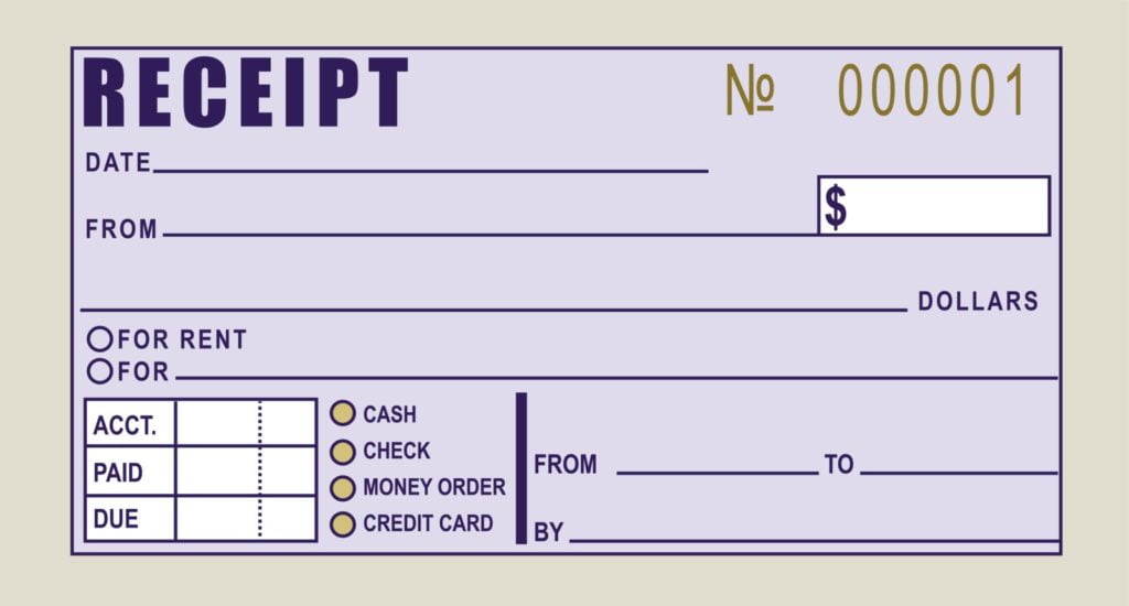 How To Fill Out A Receipt Book 2