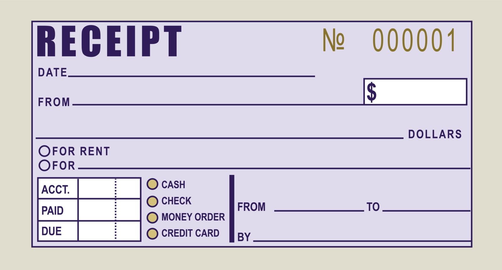How To Fill Out A Receipt Book 1