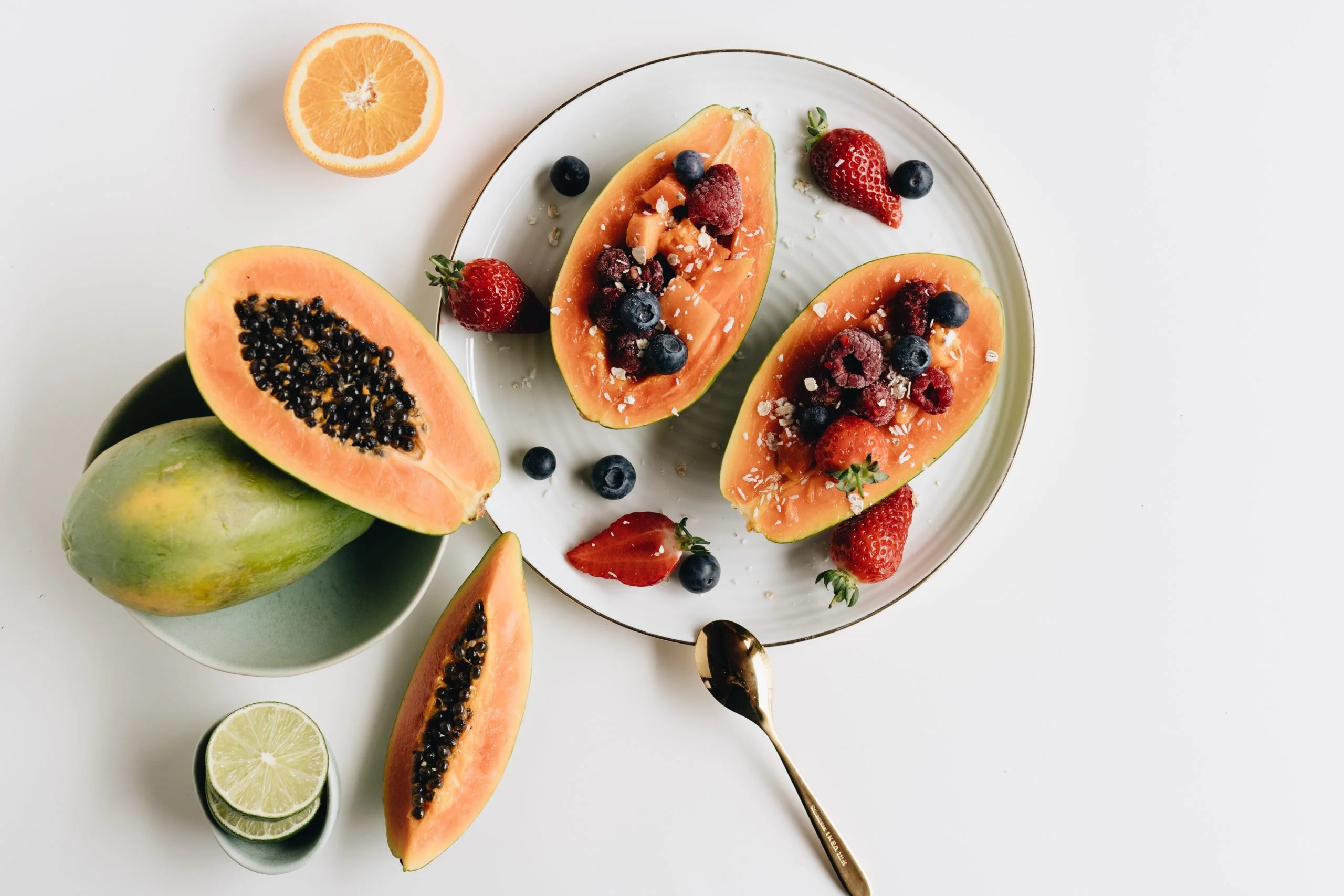 how to cut a papaya