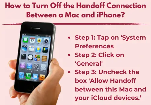 Turn Off the Handoff Connection Between a Mac and iPhone