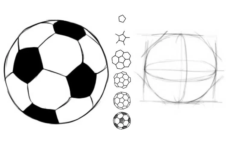 How to Draw a Soccer Ball & Goal? - Easy Steps To Draw 4 How to Draw a Soccer Ball & Goal? - Easy Steps To Draw 2