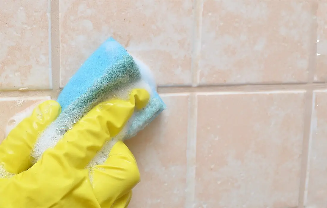 Clean the tile grout