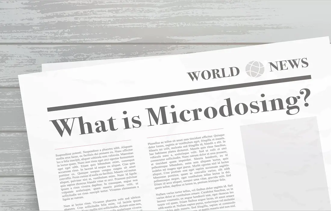 What is microdosing written in the news paper